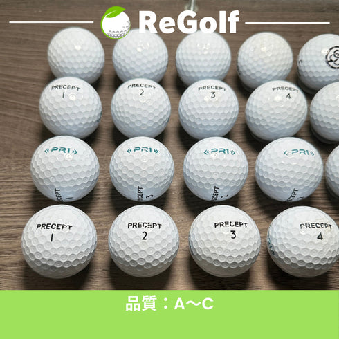 【中古】 ロストボール ブリヂストン プリセプト PR1 ホワイト 20球 ACランク ゴルフボール リゴルフ